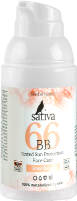 BB-крем Sativa Ухаживающий с тонирующим эффектом №66 Rose Beige SPF15 (30мл)