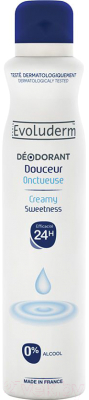 Дезодорант-спрей Evoluderm Сладкие сливки 24H (200мл)