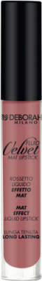 Жидкая помада для губ Deborah Milano Fluid Velvet Mat Lipstick матовая устойчивая тон 02 (8мл)