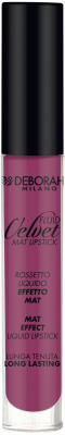 Жидкая помада для губ Deborah Milano Fluid Velvet Mat Lipstick матовая устойчивая тон 05 (8мл)