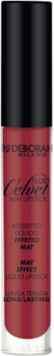 Жидкая помада для губ Deborah Milano Fluid Velvet Mat Lipstick матовая устойчивая тон 06 (8мл)