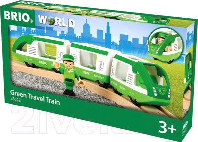 Элемент железной дороги Brio Пассажирский поезд-экспресс 33622 (зеленый)
