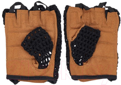 Перчатки для пауэрлифтинга Indigo SB-16-1967 (XXL, черный/коричневый)