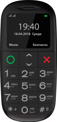 Мобильный телефон Vertex C312 (черный/белый)