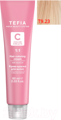 

Крем-краска для волос Tefia, Блонд;золотистый, Color Creats тонер Т 9/23