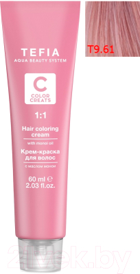 

Крем-краска для волос Tefia, Блонд;розовый, Color Creats тонер Т 9/61