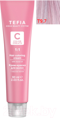 

Крем-краска для волос Tefia, Блонд;розовый, Color Creats тонер Т 9/7