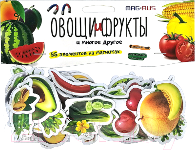 

Развивающий игровой набор Анданте, Овощи, фрукты. Познаем мир / NF1051