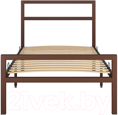 Односпальная кровать Князев Мебель Наргиз НЗ.90.200.К (коричневый муар)