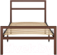 Односпальная кровать Князев Мебель Наргиз НЗ.90.190.К (коричневый муар) - 