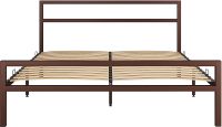 Двуспальная кровать Князев Мебель Наргиз НЗ.160.200.К (коричневый муар) - 