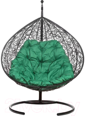 Кресло подвесное BiGarden Gemini Black (зеленая подушка)