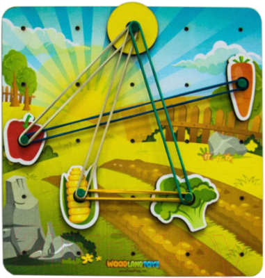 

Развивающая игра WoodLand Toys, Геоборд. Сад-огород / 121304