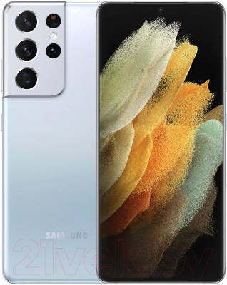 Смартфон Samsung Galaxy S21 Ultra 512GB / SM-G998BZSHSER (серебряный фантом)
