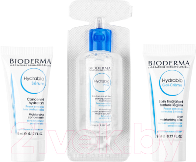 Набор косметики для лица Bioderma Hydrabio Мицеллярная вода+сыворотка+гель-крем  (10мл+5мл+5мл)