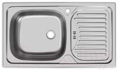 Мойка кухонная Ukinox Классика CLL760.435 GW6K 2L (с сифоном)