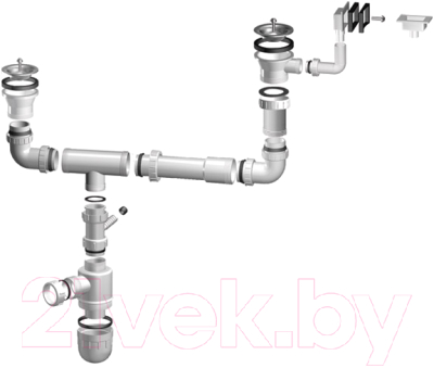 Мойка кухонная Ukinox Стандарт STM800.600 20-6C 3C (с сифоном)