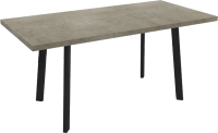 Обеденный стол Listvig Hagen 120 (бетон светлый/черный) - 