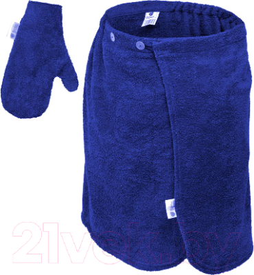 Набор текстиля для бани Банные Штучки 33514 (синий)