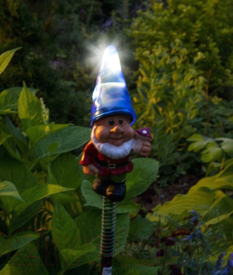 Садовая фигура-светильник Чудесный Сад 681-B Гном в синем колпаке