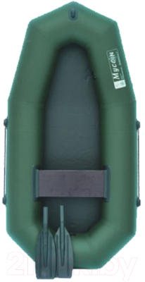 Надувная лодка Муссон R-195 с гребками (зеленый)