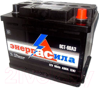 Автомобильный аккумулятор Энергасила Стандарт 6СТ-60Ah R+ / A6048 (60 A/ч)