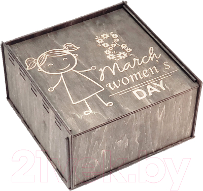 Коробка подарочная Woodary 3107 (25x25x10)