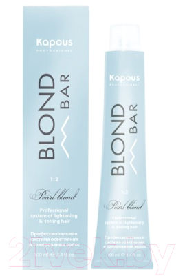 Крем-краска для волос Kapous Blond Bar с экстрактом жемчуга 1023 (перламутровый золотистый)