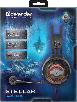 Наушники-гарнитура Defender Stellar / 64520 (черный)