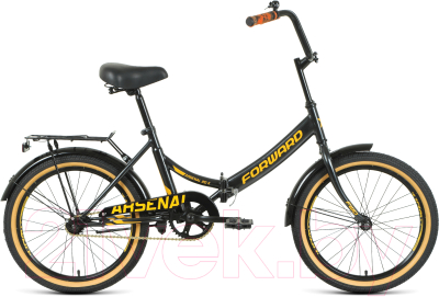 Велосипед Forward Arsenal 20 X 2021 / RBKW1C201001 (14, черный/золотой)