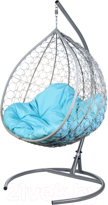 Кресло подвесное BiGarden Gemini Grey (голубая подушка)