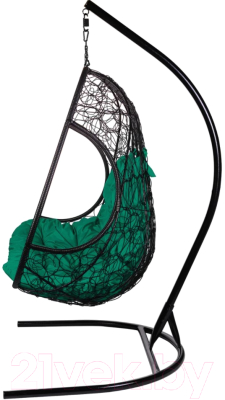 Кресло подвесное BiGarden Primavera Black (зеленая подушка)