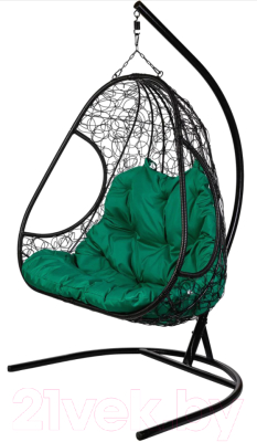 Кресло подвесное BiGarden Primavera Black (зеленая подушка)