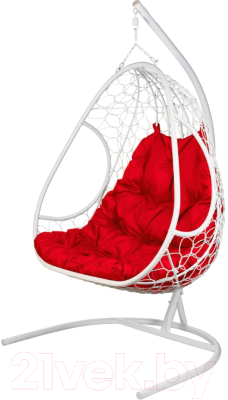 Кресло подвесное BiGarden Primavera White (красная подушка)