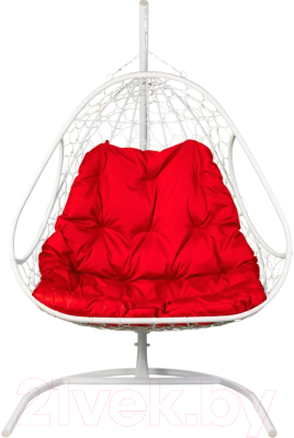 Кресло подвесное BiGarden Primavera White (красная подушка)