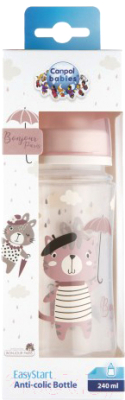 Бутылочка для кормления Canpol EasyStart Bonjour Paris / 35/232 (240мл, розовый)