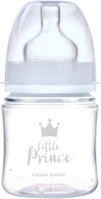 

Бутылочка для кормления Canpol, Прозрачный;голубой, EasyStart Royal Baby / 35/233