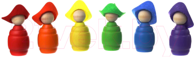

Развивающая игрушка WoodLand Toys, Сортер. Ребята в шляпах и бочонки / 152302