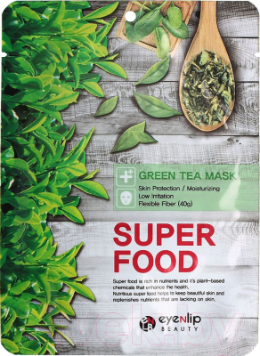 Маска для лица тканевая Eyenlip Super Food Green Tea Mask (23мл)