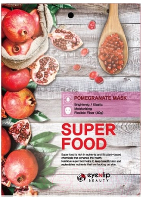 

Маска для лица тканевая Eyenlip, Super Food Pomegranate Mask