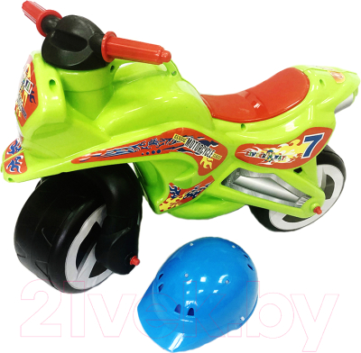 

Каталка детская Orion Toys, Зеленый;оранжевый, Motorcycle 7 со шлемом / 11-007