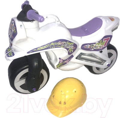 

Каталка детская Orion Toys, Белый;фиолетовый, Motorcycle 7 со шлемом / 11-007