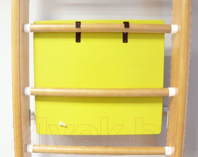 Детский спортивный комплекс Kampfer Helena Ceiling Busyboard (натуральный стандарт/бизиборд желтый)