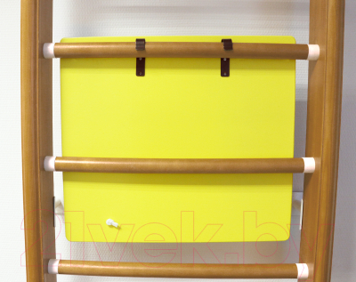 Детский спортивный комплекс Kampfer Helena Ceiling Busyboard (ореховый стандарт/бизиборд желтый)