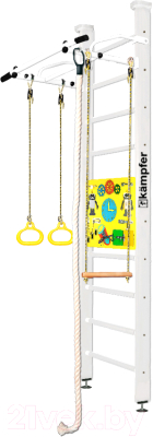 Детский спортивный комплекс Kampfer Helena Ceiling Busyboard (жемчужный стандарт/бизиборд желтый)