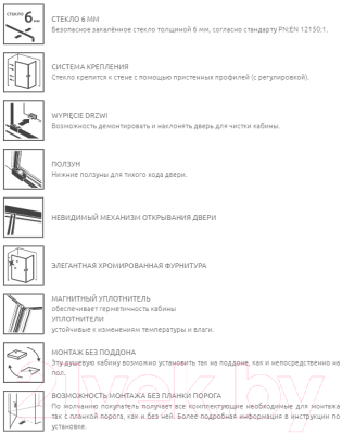 Душевой уголок Radaway Idea KDD / 387061-01-01L + 387060-01-01R