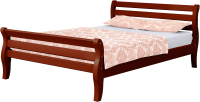 Полуторная кровать Мебельград Аврора 120x200 (орех светлый/массив сосны) - 
