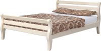Полуторная кровать Мебельград Аврора 120x200 (ясень жемчужный/массив сосны) - 