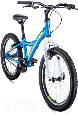 Детский велосипед Forward Comanche 20 1.0 2021 / RBKW11601002 (голубой/желтый)