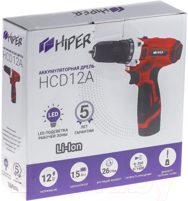 Дрель HIPER HCD12A